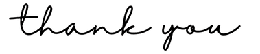 Thank you in cursive